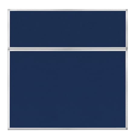 Versare Hush Panel Configurable Cubicle Partition 6' x 6' Navy Blue Fabric 1852332